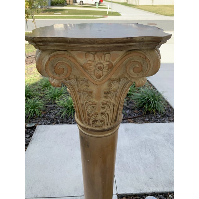 Vintage Karges,Column, Solid Carved Wood, Column/ Pedestal Solid, Robust, High Quality, Meticulously hand Carved, with...