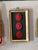 1970s Classical Georgian Inspired Red Cast Emperor Profile Set on the Green Velvet & Gilt Frame For Sale - Image 5 of 11