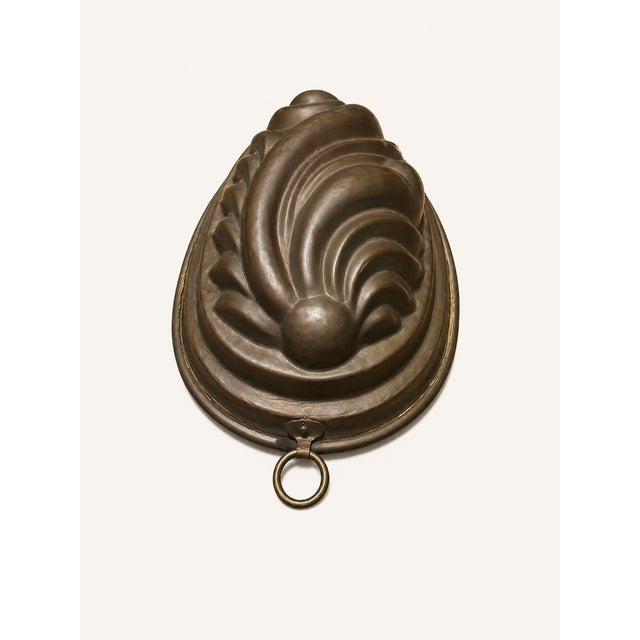 Early 20th Century Large Vintage Copper Jelly Mold Oval Fruit Relief Wall Decor French Country Kitchen 11.75" For Sale - Image 5 of 6