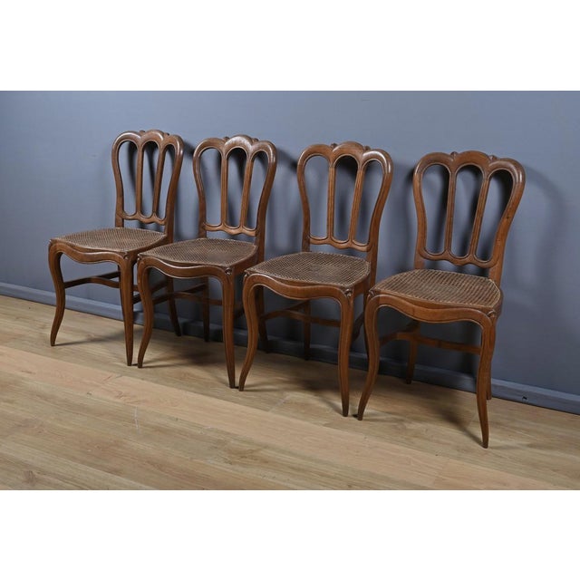 Louis XV Oak Chairs, 1800s, Set of 4 For Sale - Image 4 of 17