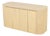 Karl Springer Style Beige Grasscloth Sideboard For Sale