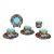 1970s Hand-Painted Dai Ichi Toki Imari Espresso Cups and Saucers - 8 Pieces For Sale