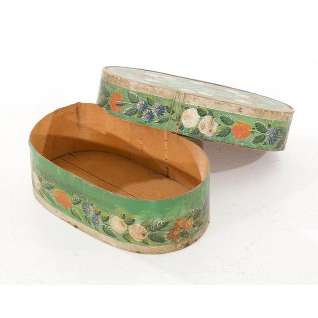 Green Antique Swedish Box, 1800s For Sale - Image 8 of 9