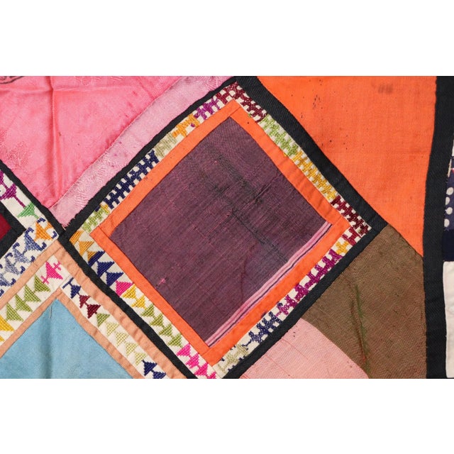 Vintage Embroidered Uzbek Wall Hung Patchwork Tapestry, 1920s For Sale - Image 10 of 11