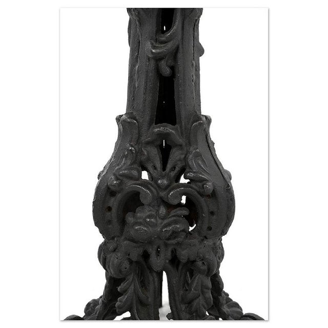 Patinated Cast Iron Sellette Table For Sale - Image 5 of 6