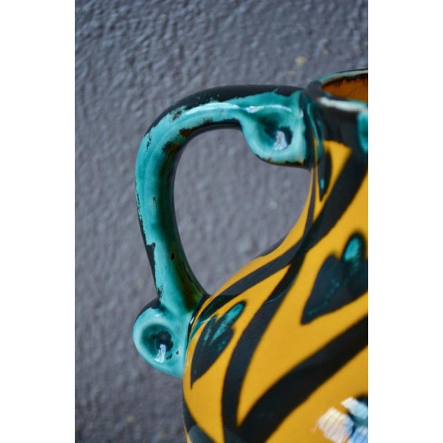 Black Vintage Colorful Jug from Saint Clément For Sale - Image 8 of 15