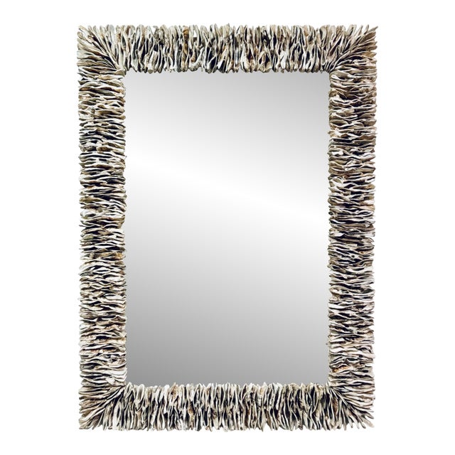 Made Goods Organic Modern Oyster Shell Mina Wall Mirror For Sale