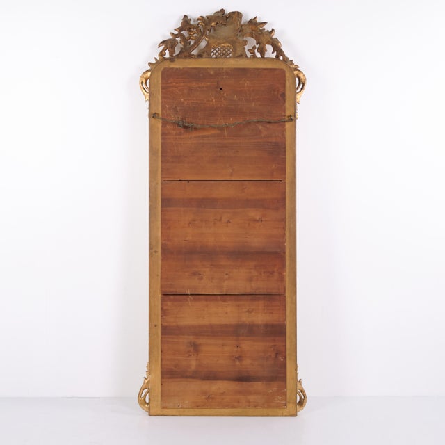 Glass Large 19th Century Antique French Louis XV Rococo Giltwood Mirror For Sale - Image 7 of 9