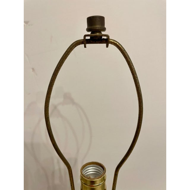 Gray Vintage Grey Glass Table Lamp For Sale - Image 8 of 8