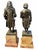 Fine Pair 19th Century Bronze & Marble Classical Sculptures Voltaire & Rousseau For Sale - Image 4 of 11