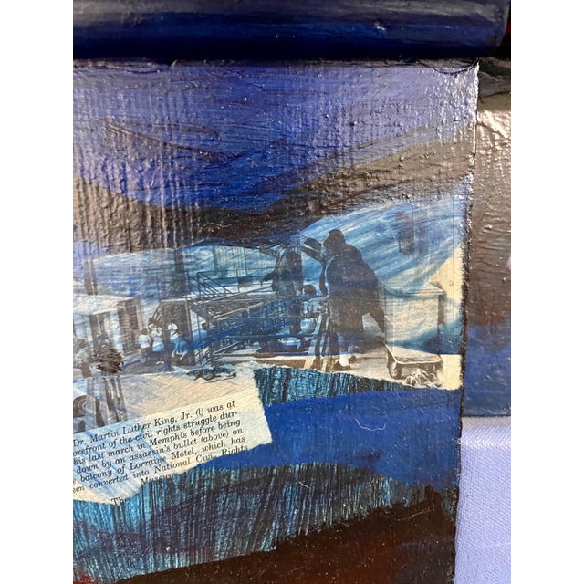John M Mitchell, Large Painting Photo Collage Martin Luther King African American Civil Rights, 1996 For Sale - Image 16 of 18