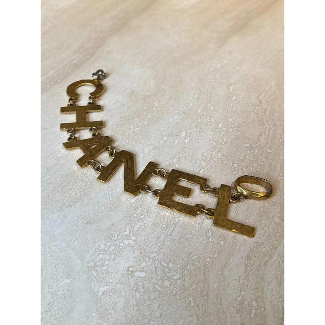 Mid-Century Modern Monumental Chanel Logo Belt Buckle For Sale - Image 3 of 12