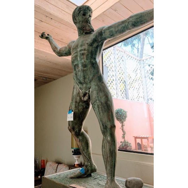 Zeus of Artemision Full Size Bronze Replica Statue Chairish