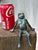 Bronze Vintage Bronze Seated Frog Garden Ornament For Sale - Image 8 of 18