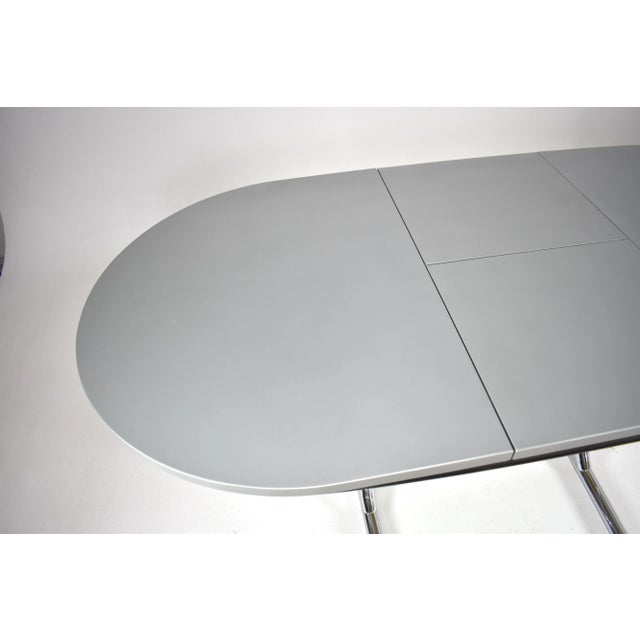1960s 1960s French Extendable Kitchen Formica and Chrome Dining Table For Sale - Image 5 of 12