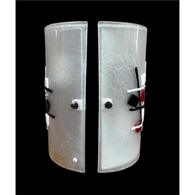 Black Murano Glass Wall Lights from La Murina, Italy, 1980, Set of 2 For Sale - Image 8 of 10
