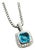 1990s David Yurman Blue Topaz Diamond Necklace 18" Sterling Silver Estate For Sale