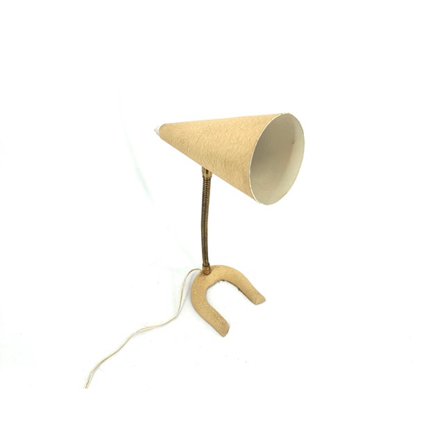 Beige Mid-Century Modern Italian Table Lamp, 1960s For Sale - Image 8 of 9