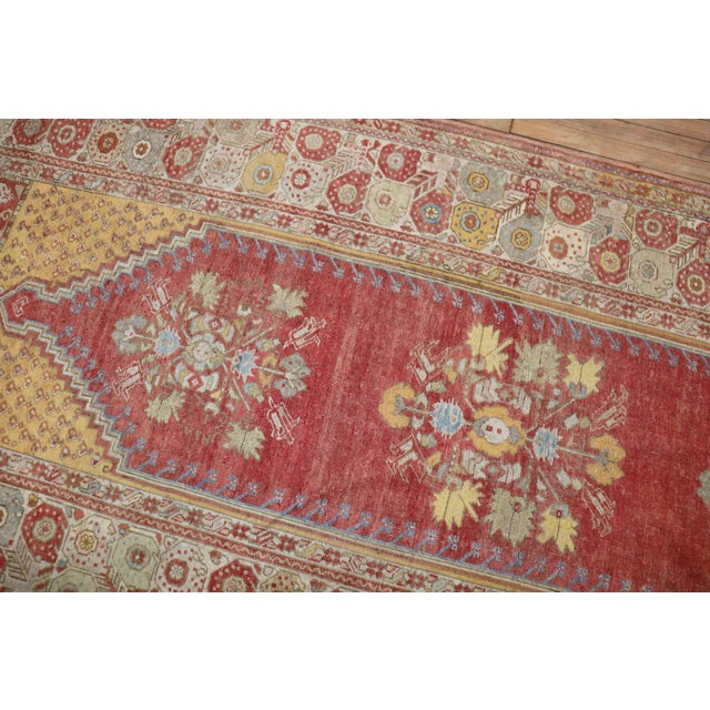 Contemporary Gorgeous Floral Turkish Melas Antique Runner For Sale - Image 3 of 6