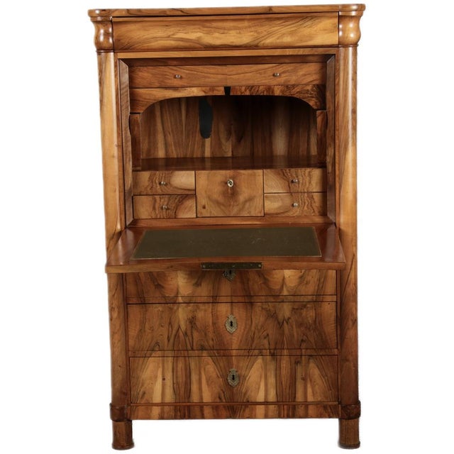 Small Antique Louis Philippe Secretaire in Walnut, 1840 For Sale - Image 6 of 18