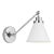 Chapman & Myers by Visual Comfort Studio Wellfleet Single Arm Cone Task Sconce, Matte White & Polished Nickel For Sale