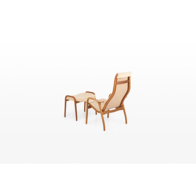 Mid-Century Modern Set of Lamino Lounge Chair and Ottoman by Yngve Ekström for Swedese, 1950s For Sale - Image 3 of 15