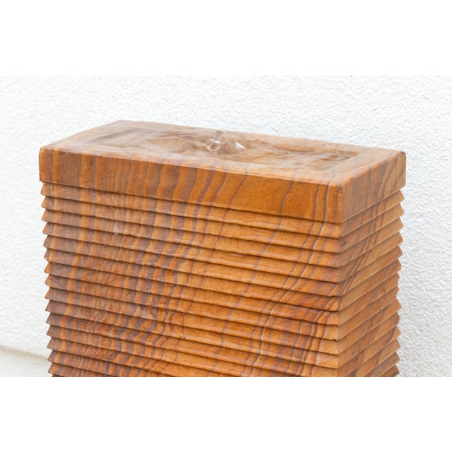 1990s Handcarved Sandstone Modern Waterfall Fountain For Sale - Image 5 of 10