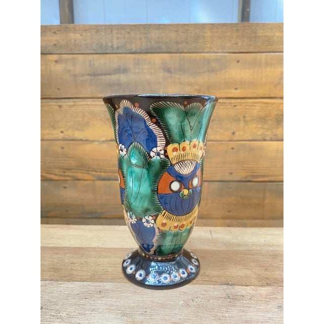 Glazed terracotta vase from thun artist: thun manufactory vase from thun (switzerland) in glazed and enameled terracotta...