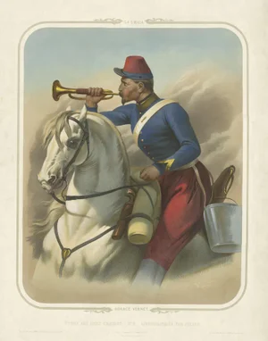 French Cavalryman During the Battle of the Smala, 1845, Paper