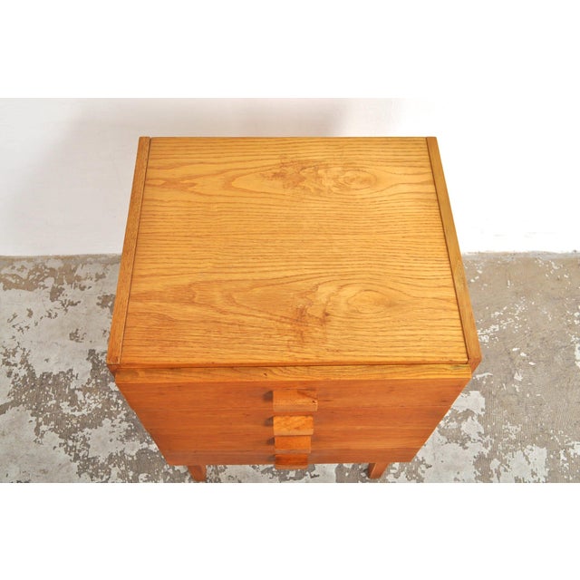 Brown Vintage Chest of Drawers in Oak, 1960s For Sale - Image 8 of 9