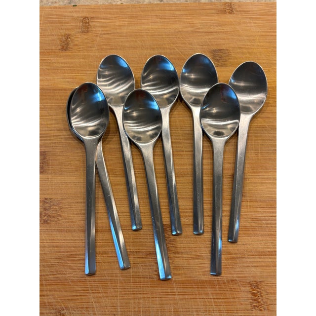 Mid-Century Modern 1960s Georg Jensen Prism Flatware - 42 Pieces For Sale - Image 3 of 9