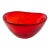 Mid Century Modern Red Murano Glass Bowl From Italy For Sale