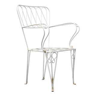 Vintage French Iron Chair, 1960s For Sale