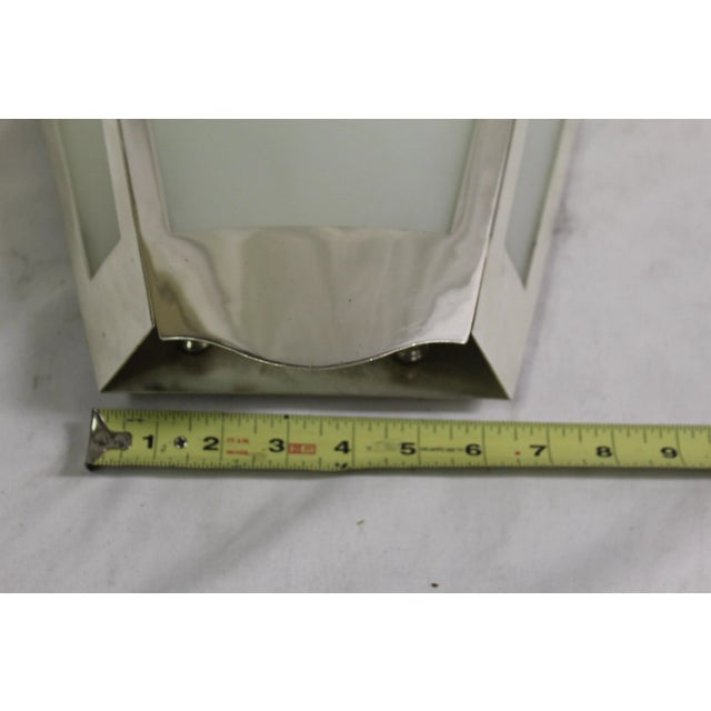 1990s Mid-Century Modern Silver Sconces - a Pair For Sale - Image 10 of 12