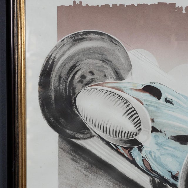Vintage 20th Century Framed 1948 Monaco Grand Prix Poster from Geo Matt, 1985 For Sale - Image 8 of 16