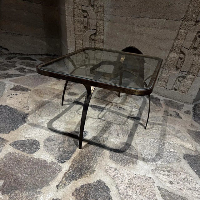 1950s 1950s Sculptural Bronze Coffee Side Table Arturo Pani Mexico City For Sale - Image 5 of 10