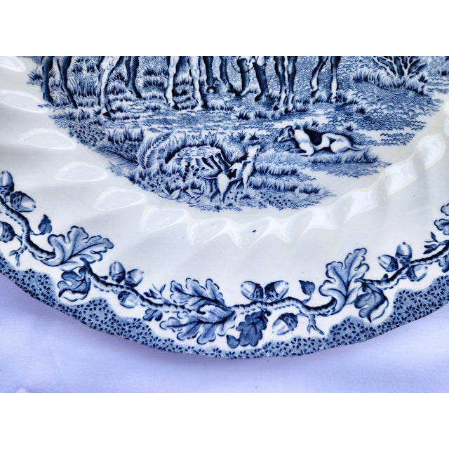 Myott Country Life Blue & White Dinner Plate For Sale In New York - Image 6 of 7