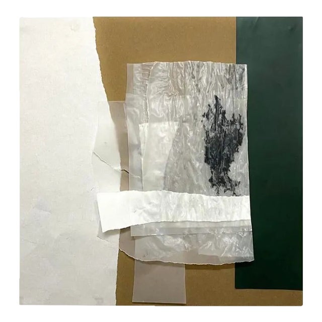 "Two Coffees" Original Mixed-Media Collage on Paper by Zac Woodiel For Sale