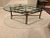 1970s 1970s Maitland Smith Style Faux Bamboo and Glass Oval Coffee Table For Sale - Image 5 of 6