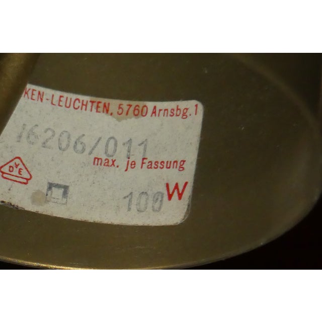 Space Age Adjustable Arc Floor Lamp in Gold Chrome Plating with Acrylic Glass Shade from Sölken Leuchten, 1970s For Sale - Image 13 of 14