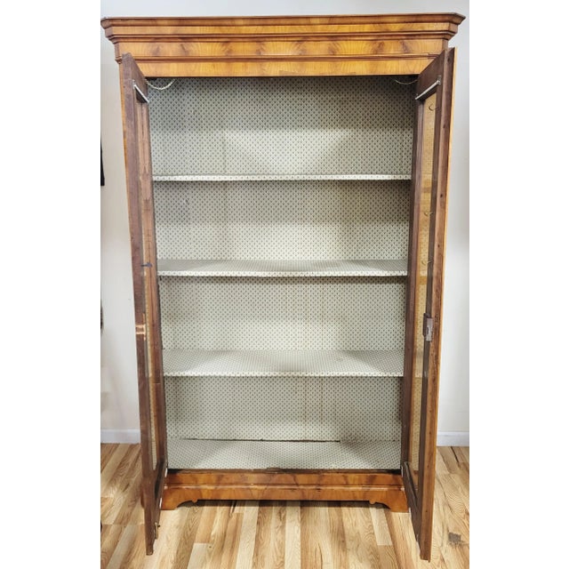 German 19th C Fruitwood Armoire Curio Cabinet Display Vitrine For Sale - Image 9 of 13