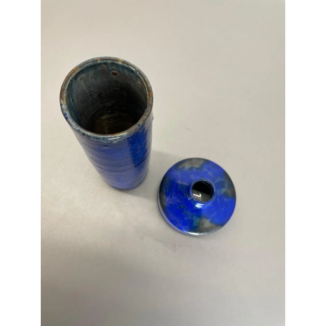 Blue Ceramic Studio Vase from Gerhard Liebenthron, Germany, 1970s, Set of 2 For Sale - Image 14 of 18