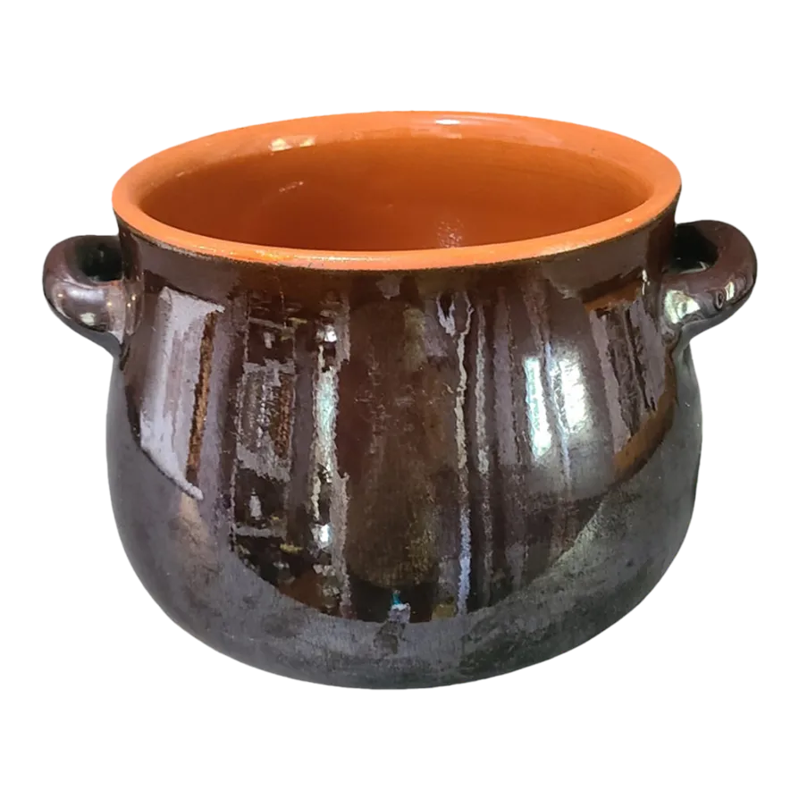 Vintage Coop. Stov Albisola Italy Glazed Terracotta Pot With