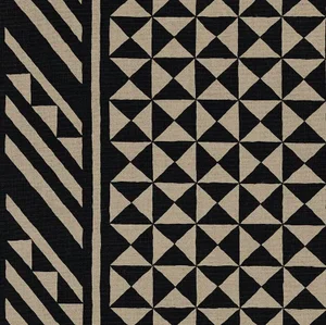 Schumacher Nuba Fabric in Black On Natural