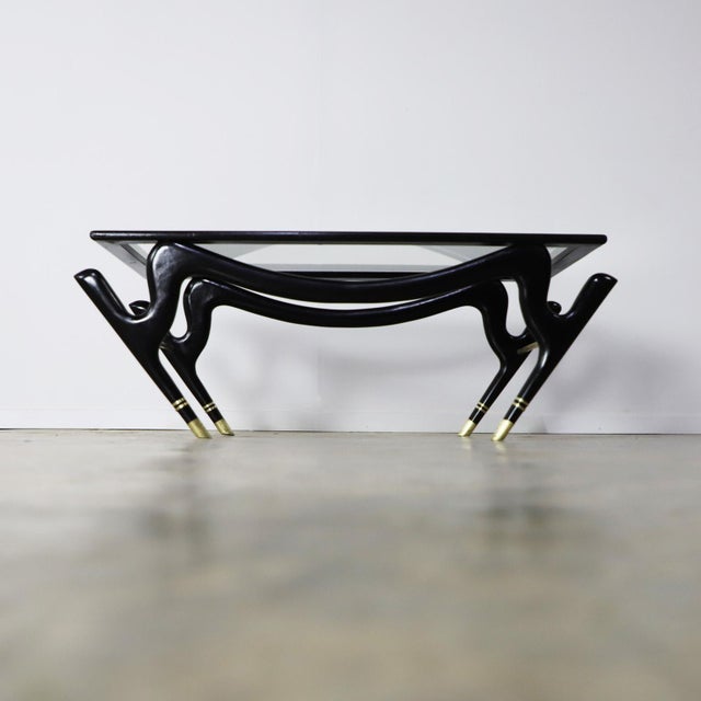 1950s Amazing Floating Coffee Table Attributed to Eugenio Escudero For Sale - Image 10 of 17