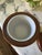 Mid-Century Danish Teak Wood Ice Bucket With Opal Glass Liner For Sale - Image 4 of 15
