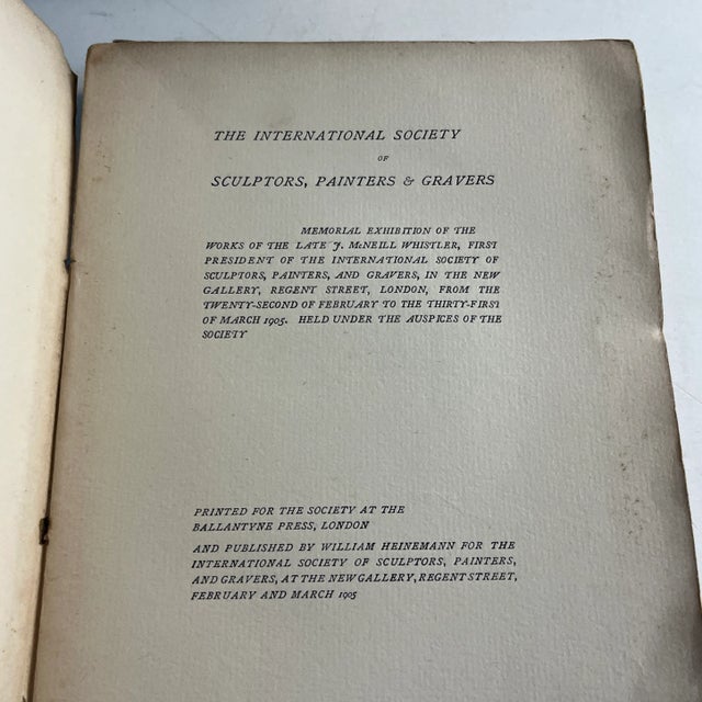 1905 Whistler Catalog and Biography Book Set of 2 For Sale - Image 4 of 13