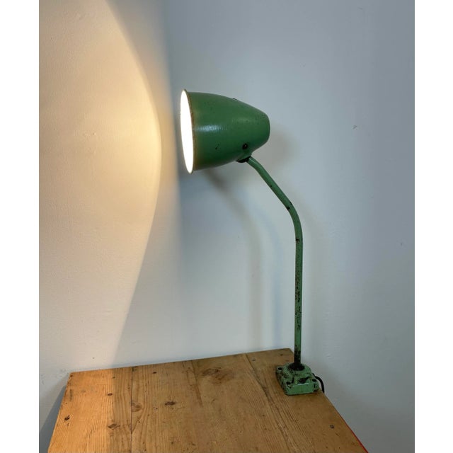 Industrial Green Table Lamp, 1960s For Sale - Image 15 of 16