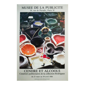 1984 French Exhibition Poster, Musée De La Publicité «Cendre Et Alcools»