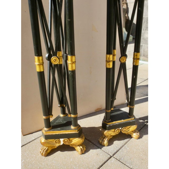 Black Pair of Directoire Style Pedistals -- A Pair of 2 For Sale - Image 8 of 16